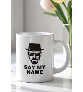 Breaking Bad Tasarımlı 330ml Baskılı Beyaz Seramik Kupa Bardak