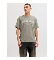 Jack & Jones Jjdevın Daytona Prınt Tee Gri Erkek T-Shirt 12290173