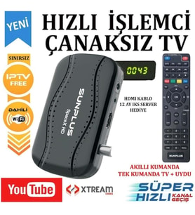 çanaksız çanaklı ıp destekli entegre wifi +full hd uydu cihazı +free tv
