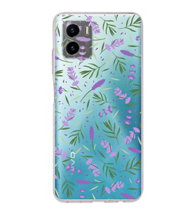 PrintiFy Vivo Y15s ile Uyumlu 1mm Slim Fit Water Color 3 Baskılı Şeffaf  Kılıf
