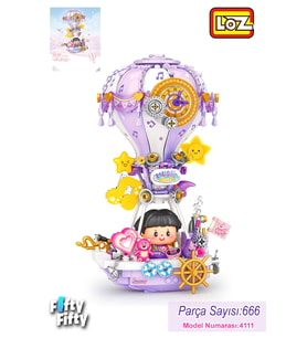 LOZ Creative Serisi Mor Hava Balonu 666 Parça Oyuncak Yapım Seti FFLZ-4111 (Standart)