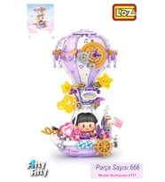 LOZ Creative Serisi Mor Hava Balonu 666 Parça Oyuncak Yapım Seti FFLZ-4111 (Standart)