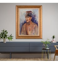 Altın Varaklı Paspartulu Çerçeveli Tablo rv924