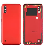 Samsung Galaxy A01 - SM-A015 FULL Kasa Arka Kapak Takım KIRMIZI