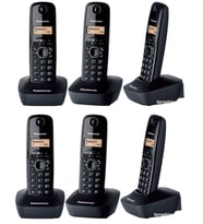 Panasonic KX-TG1616 6 Ahizeli Telsiz Telefon (Siyah)