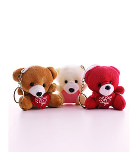 3 Adet Sevimli Mini Ayıcıklar Hediyelik Anahtarlık Set