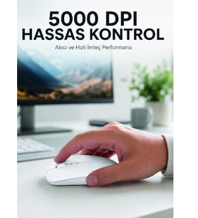 Kablosuz Bluetooth Mouse Sessiz Tıklama Ergonomik Wireless Fare