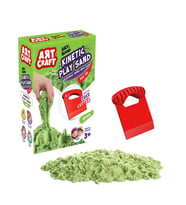 Art Sand Aksesuarlı Yeşil Oyun Kumu 500 Gr. - Kinetik Kum Seti - Natural Kum - Doğal Kum