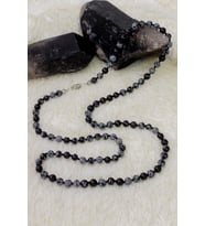 Karlı Obsidyen Taşı Kolye (Karışık)