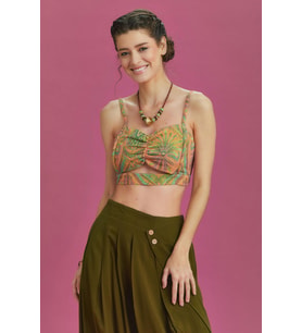 İnce Askılı Cut Out Detay Koton Bralet