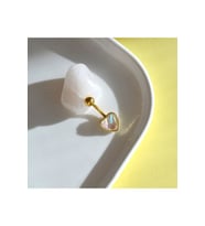 Hologram Yansımalı 316 L Çelik Gold Kalp Model Göbek Piercingi Gold Minimal (Çok Renkli)