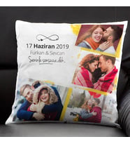 Kişiye Özel Sonsuz Aşk Yıldönümü Hediyesi Yastık