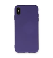 iPhone Xs Max Kılıf Nano İçi Kadife Silikon - Mor