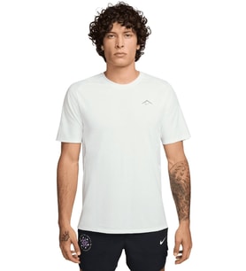 Nike Running Shirt Dri-FIT Trail Solar Chase Erkek Antrenman Koşu Tişört Beyaz