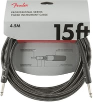 Fender 0990820065 Professional Enstrüman Kablosu (4.5m - Gri Tweed) Gri Tweed Desen Kırılmayı Önleyen Uçlar ve Oksijensiz Bakır