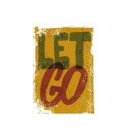 Let Go Yazılı Minimal Tipografi Ahşap Retro Poster Tablo