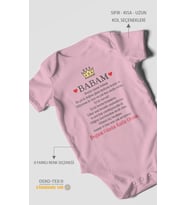 Babam Doğum Günün Kutlu Olsun Baskılı Bebek Zıbını – Çıtçıtlı Body 8 Renk  %100 Pamuk Kısa Kol (Koyu Pembe)