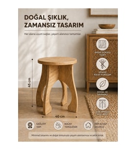 Ahşap Tabure Sehpa
