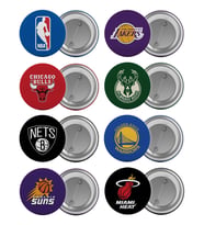 NBA Takımları Çanta Rozeti Seti 8 Adet En Büyük Boy 5.8cm İğneli Broş