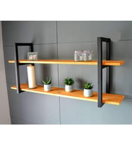 METAL AHŞAP 2 Lİ DUVAR RAF.