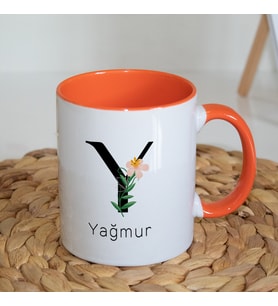 Kişiye Özel Y Baş Harf ve İsimli Kupa Bardak