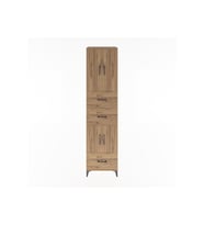 Hyperion Dolap 3 Raflı 3 Çekmeceli 4 Kapaklı 60x44x243 Çam-Çam
