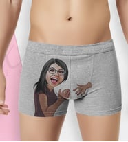 BK Gift Kişiye Özel Karikatürlü Eğlenceli Erkek Boxer Serisi - Model 2 , Yılbaşı Hediyesi, Yeni Yıl Hediyesi