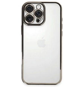 Newface Apple iPhone 16 Pro Max Kılıf Razer Lensli Silikon - Titanyum Gri