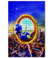 Cakapuzzle Sonic The Hedgehog Eyfel Kulesi Puzzle Yapboz MDF (Ahşap) (120 Parça)
