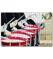 Cakapuzzle  Trampetler Kırmızı  Puzzle Yapboz MDF (Ahşap) (120 Parça)