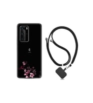 Huawei P40 Pro Kılıf Silikon Desen Boyun Askılı Love 1629