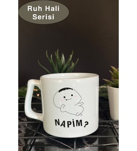 Ruh Hali Serisi Komik Yazılı Tasarım Bardak, Hediye Kupa Bardak