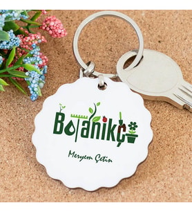 İsme Özel Botanikçi Papatya Anahtarlık