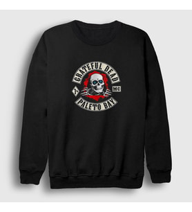Presmono Unisex Siyah Paleto Bay Grateful Dead Sweatshirt 385200tt