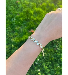 14K Sıralı Damla Bileklik