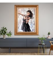 Altın Varaklı Paspartulu Çerçeveli  Tablo n5s804