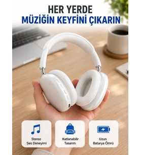 400 mAh Bataryalı Kablosuz Kulaklık BT 5.0, Müzik &amp; Görüşme Yeni Nesil