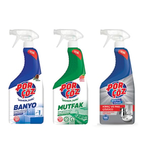 Porcoz Banyo-Mutfak-Kireç Temizleyici 750 ml 3 lü Set