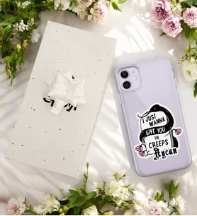 Mezar Taşı Tasarımlı Kişiye Özel Şeffaf Telefon Kılıfı (Tüm Telefon Modelleri Mevcuttur.) - Hediye Kutulu