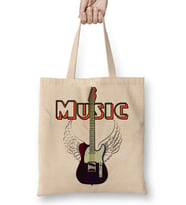 Guitar Music Gitar Müzik Bez Çanta Uzun Saplı