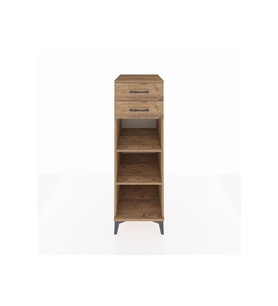 Kronos Dolap 2 Raflı 2 Çekmeceli 44x59x134 Çam-Çam
