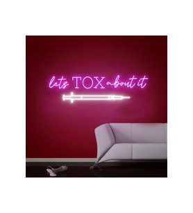 lets TOX about it Yazılı ve Şekilli Neon Tabela