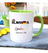 Almanca  Öğretmenine Özel Öğretmenler Günü Hediyesi Kişiye Özel Kupa Bardak