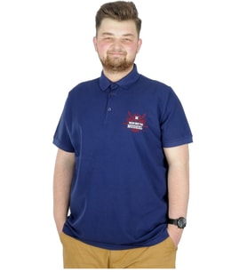 Mode XL Büyük Beden T-Shirt Polo Design MX 22346 İndigo