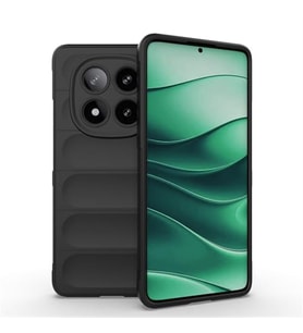 Coverzone Xiaomi Redmi Note 14 5G ile Uyumlu K?l?f TPU Oyuklu Arka Y�zey Z-Etnik Esnek Silikon Kapak Xiaomi Redmi Note 14 5G i�in O-tto Prime Silikon K?l?f Siyah