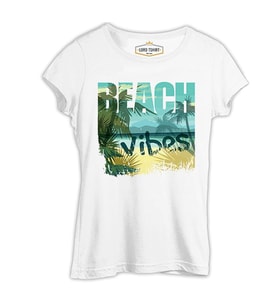 Beach Vibes - Yaz Beyaz Kadın Tshirt