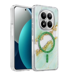Northcity Onegif Xiaomi Redmi Note 15 Pro 4G Uyumlu Lotus Simli Magsafe Kapak - Yeşil