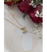 Unisex Gold Balon Z Harf Hediye Kolye