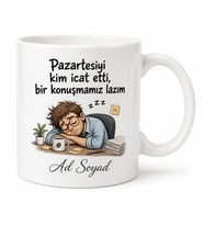 Pazartesi Sendromu Esprili Kupa Ofis Çalışanına Hediye Bardak Komik Mug