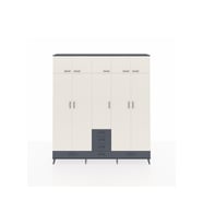 Arges Dolap 6 Raflı 6 Çekmeceli 4 Askılı 220x30x243 Antrasit-Aytaşı/Antrasit